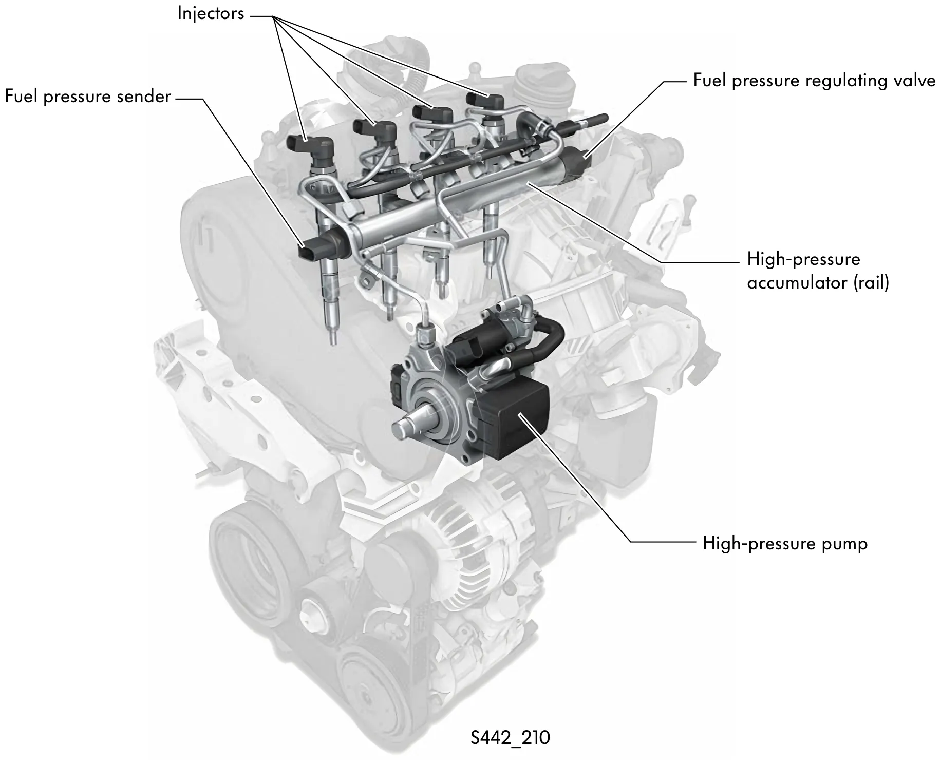 Common rail fuel injection system (S442_210)