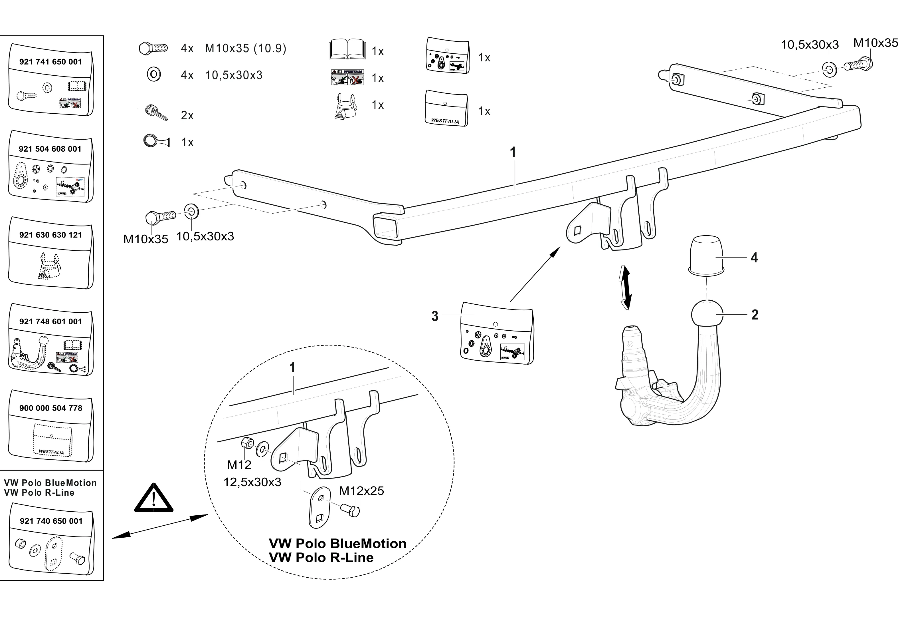 Westfalia detachable towbar 321 740